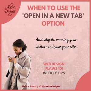When to use the open in a new tab option